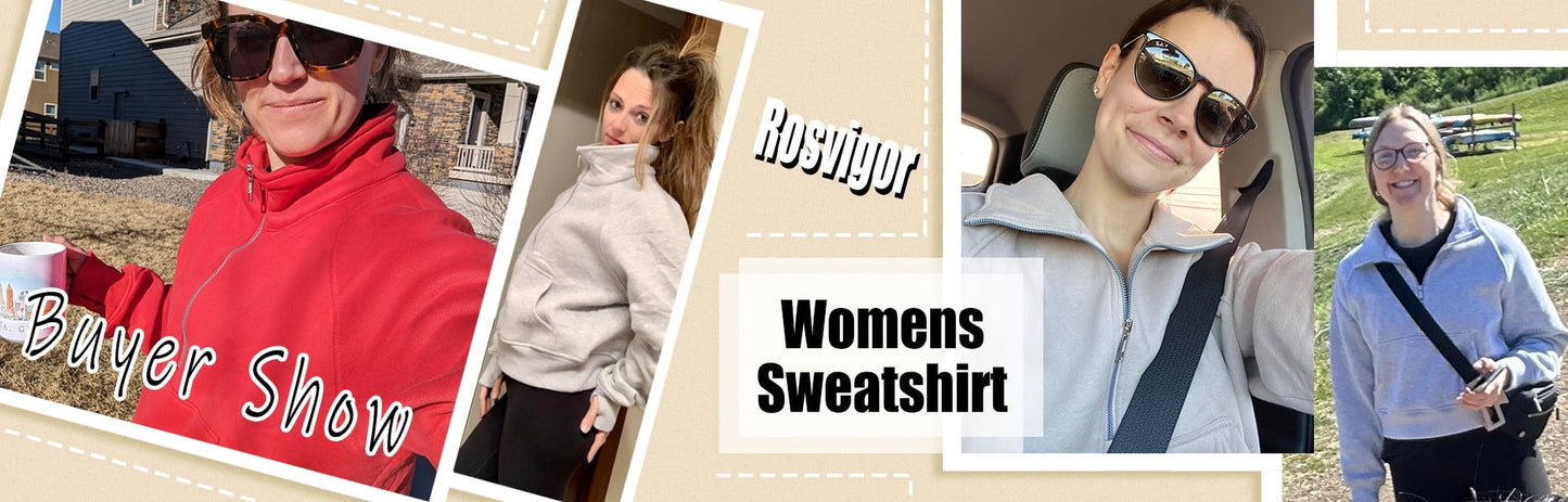 Cozy Khaki Half Zip Cropped Fleece Pullover Sweatshirt with Thumb Holes for Women