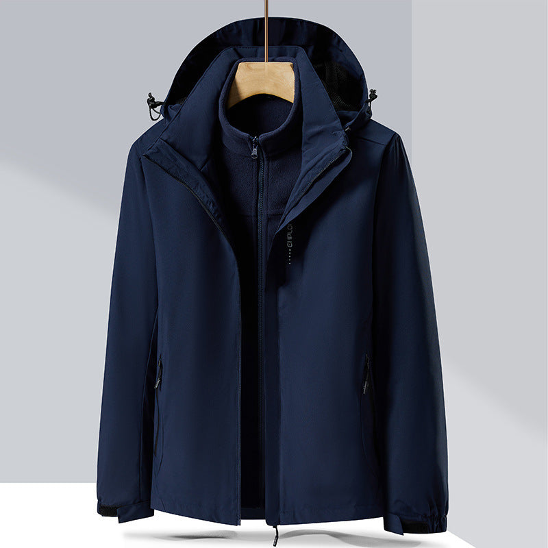Three-in-one Removable Two-piece Thickened Waterproof Breathable Mountaineering Suit
