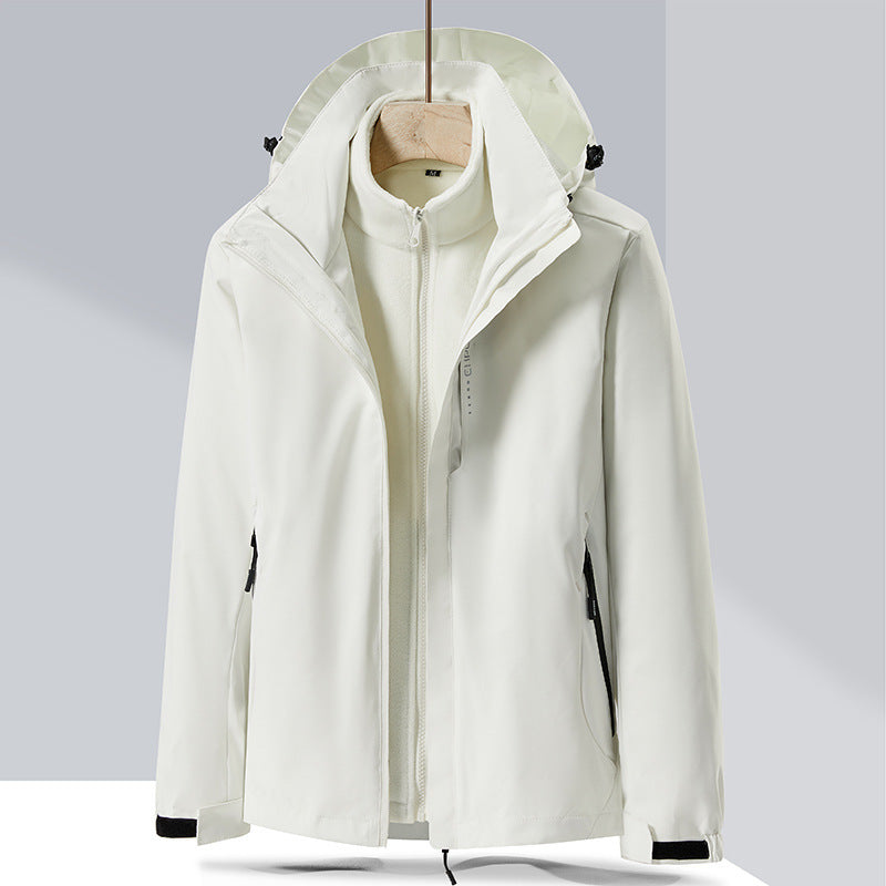 Three-in-one Removable Two-piece Thickened Waterproof Breathable Mountaineering Suit