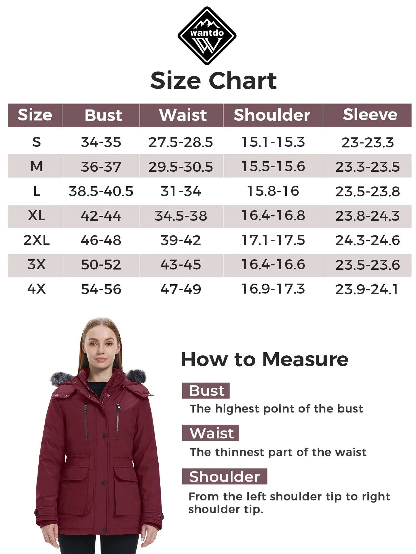 Women'S Big and Tall Winter Coat Recycled Waterproof Puffer Jacket Windproof Hooded Parka Jacket Wine Red 2XL