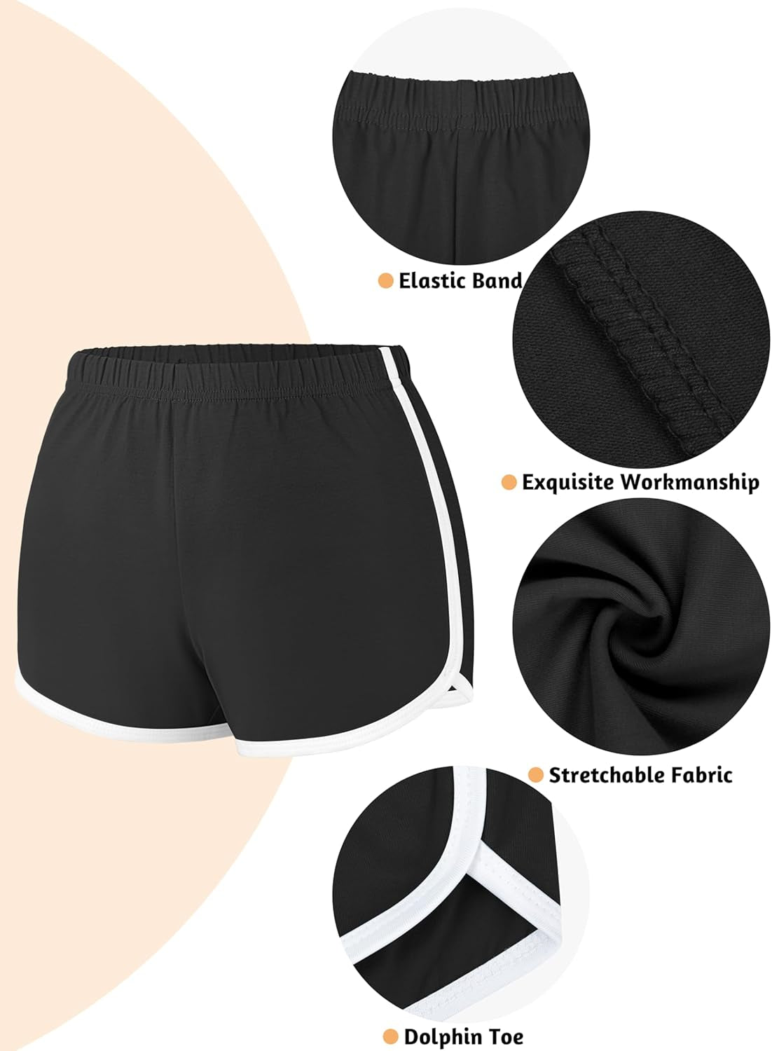 Elevate Your Workout with Our 4 Pack of Stylish Cotton Yoga Shorts - Perfect for Gym, Dance, and Lounge!