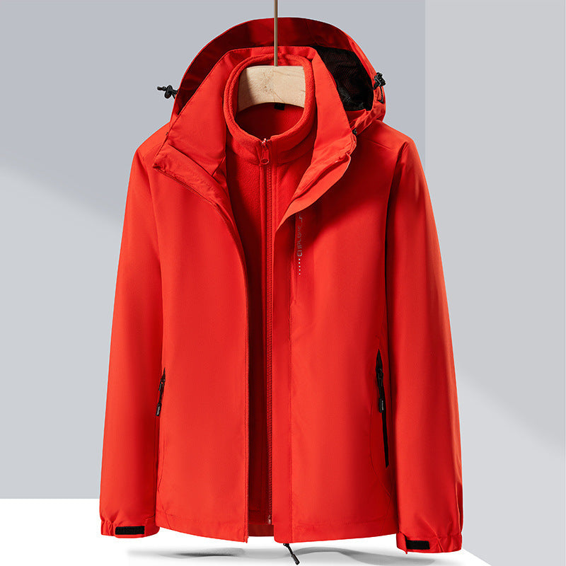 Three-in-one Removable Two-piece Thickened Waterproof Breathable Mountaineering Suit