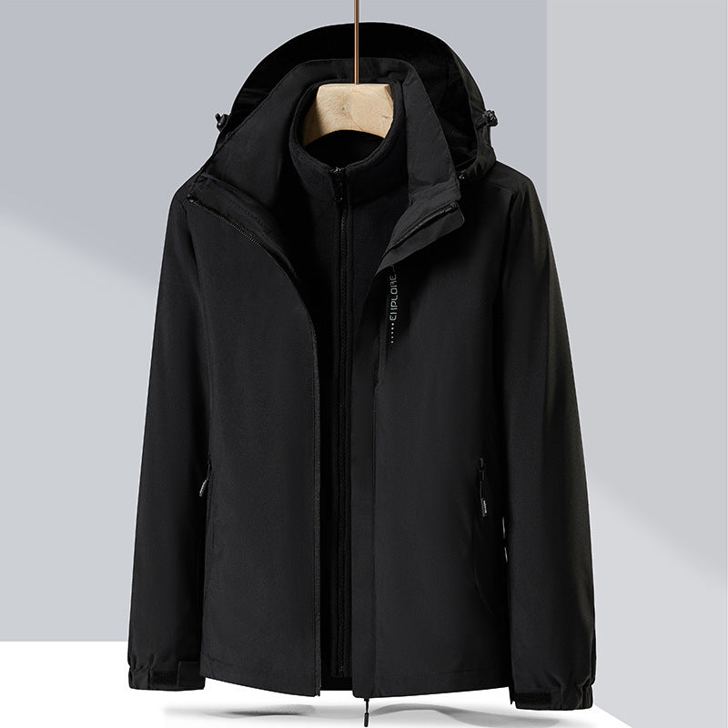 Three-in-one Removable Two-piece Thickened Waterproof Breathable Mountaineering Suit
