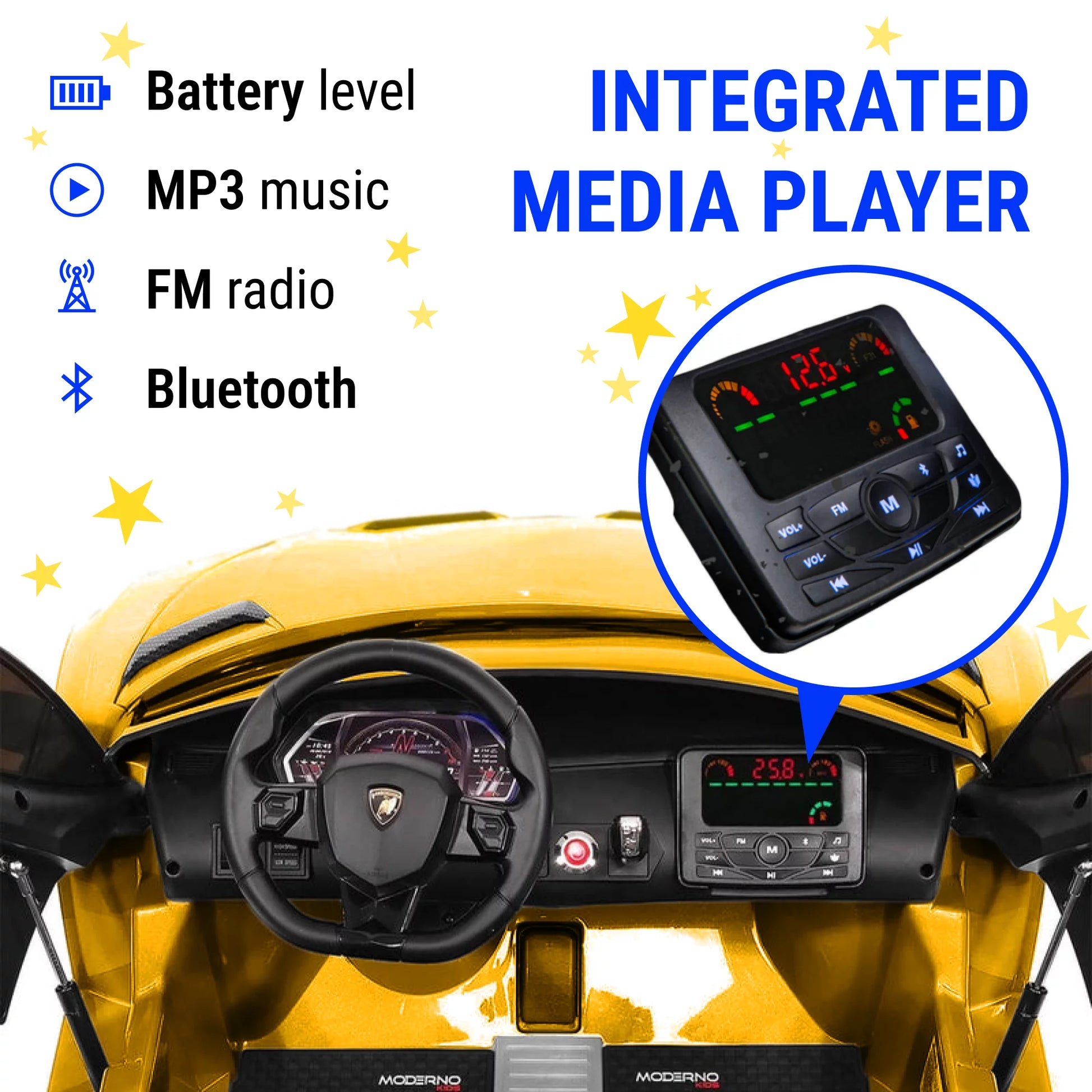 Exciting Lamborghini Aventador 24V Electric Car for Kids - Powered Ride-On Toy with Remote Control, Bluetooth Music, and Luxury Features!
