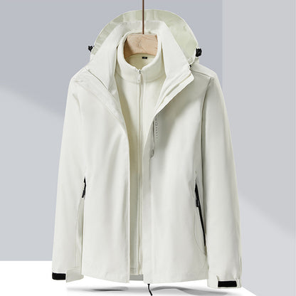 Three-in-one Removable Two-piece Thickened Waterproof Breathable Mountaineering Suit