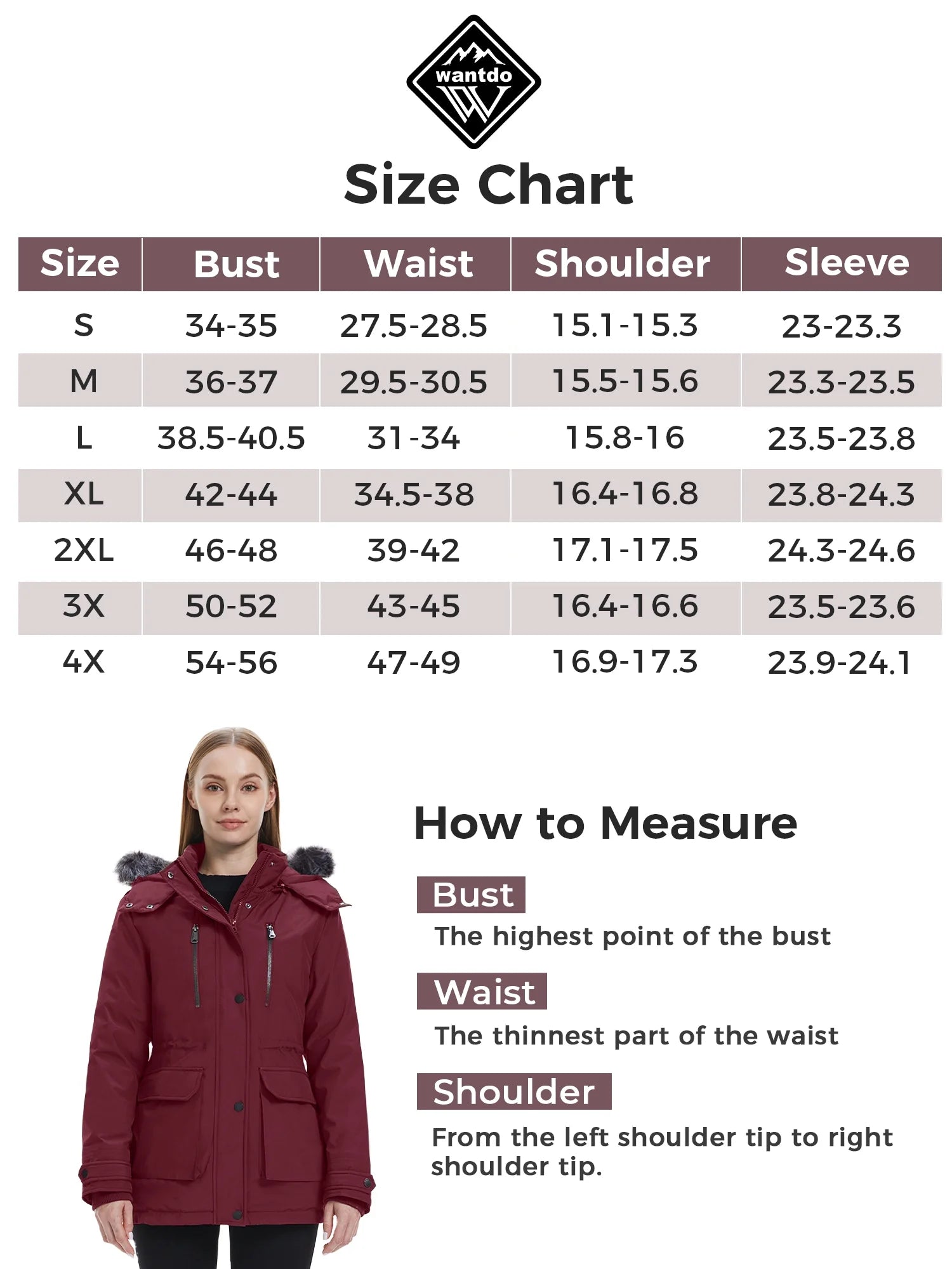 Women'S Big and Tall Winter Coat Recycled Waterproof Puffer Jacket Windproof Hooded Parka Jacket Wine Red 2XL