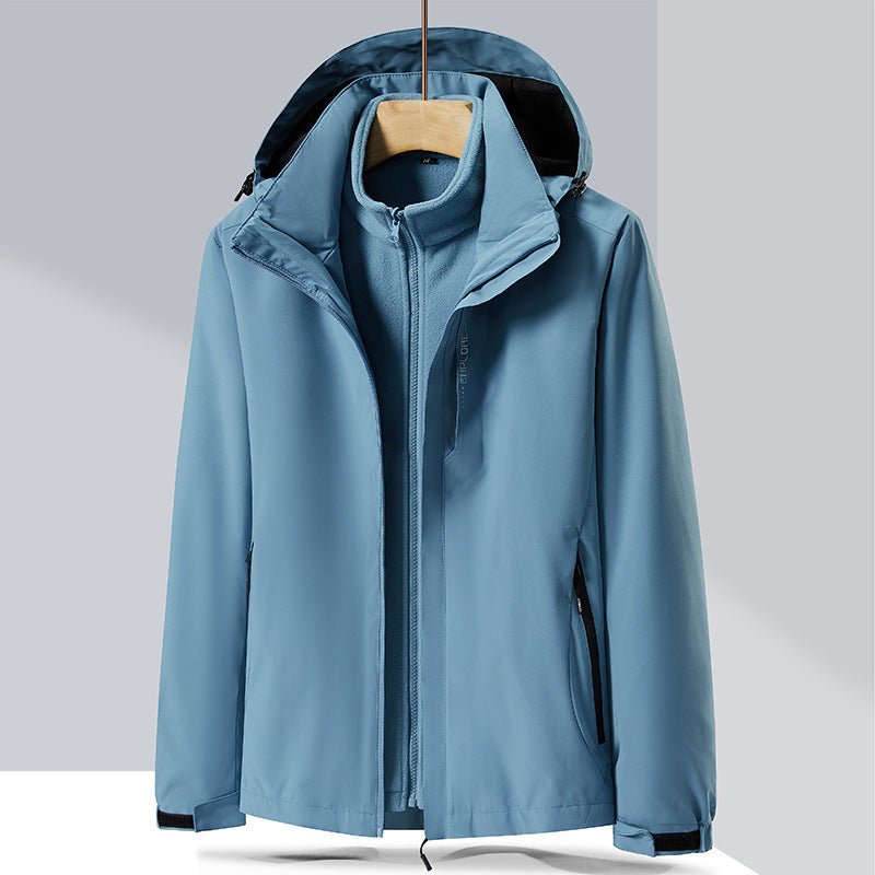 Three-in-one Removable Two-piece Thickened Waterproof Breathable Mountaineering Suit