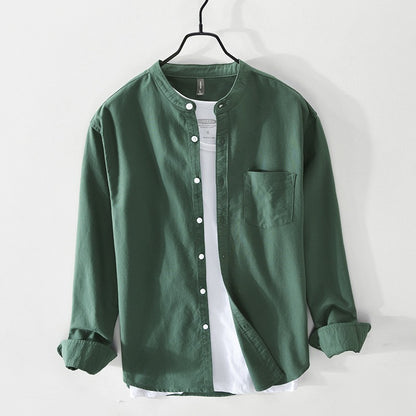 Men's Small Stand Collar Casual Shirt