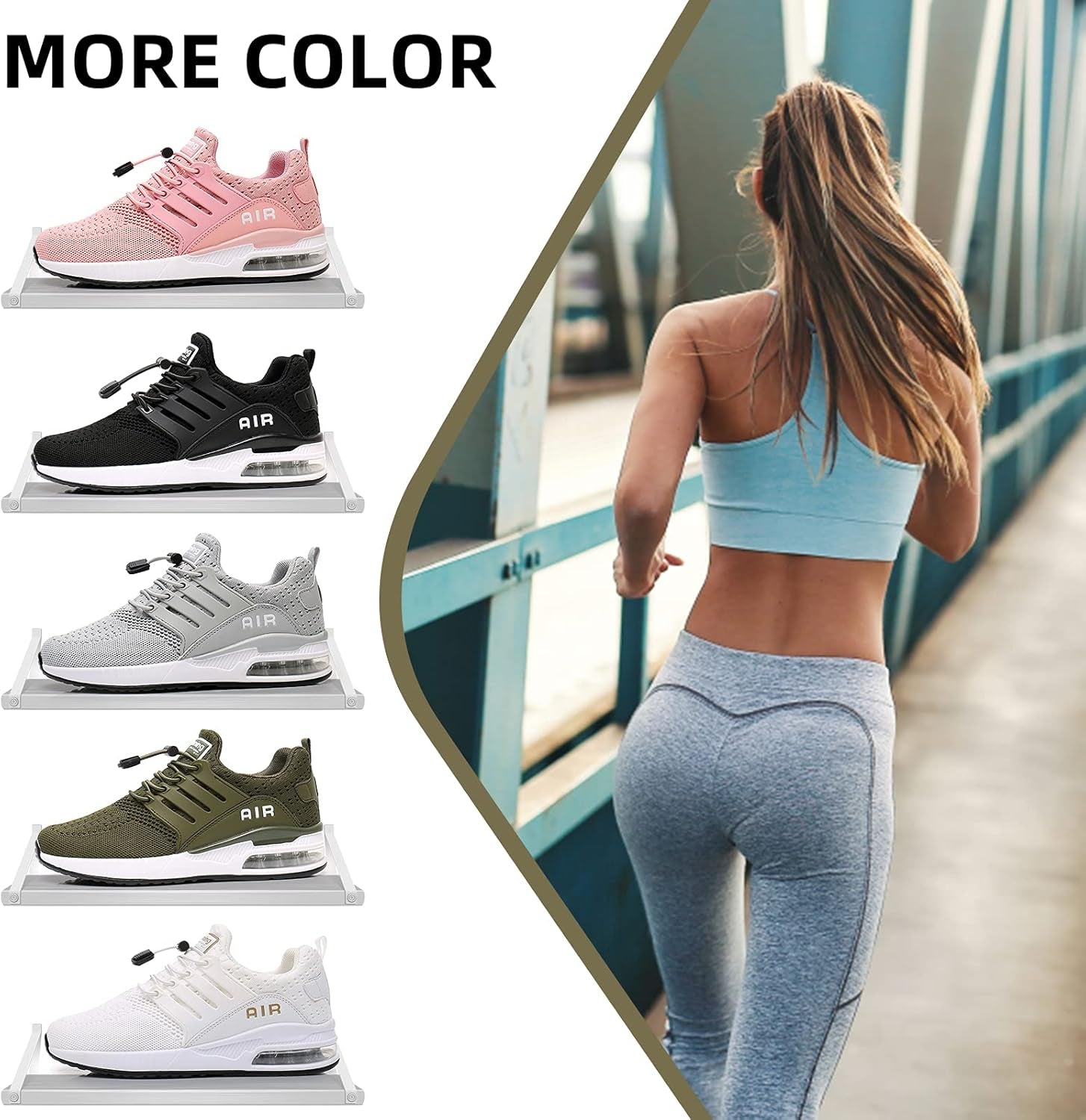 Experience Ultimate Comfort with Our Womens Lightweight Air Running Shoes - Breathable, No Tie Sneakers Perfect for Gym and Jogging!