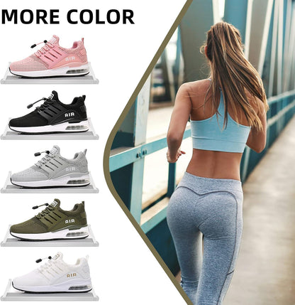 Experience Ultimate Comfort with Our Womens Lightweight Air Running Shoes - Breathable, No Tie Sneakers Perfect for Gym and Jogging!