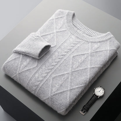 Thick Loose Sweater Twist Base Cardigan