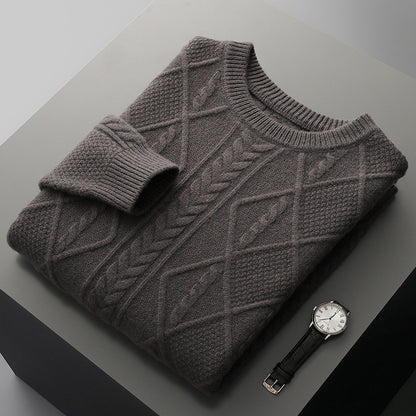 Thick Loose Sweater Twist Base Cardigan