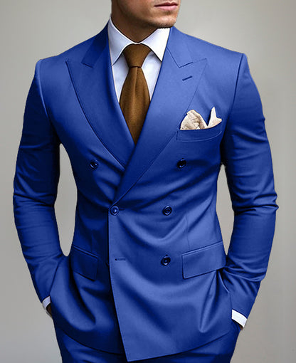 New Men's Printed Posterior Median Split Suit Jacket