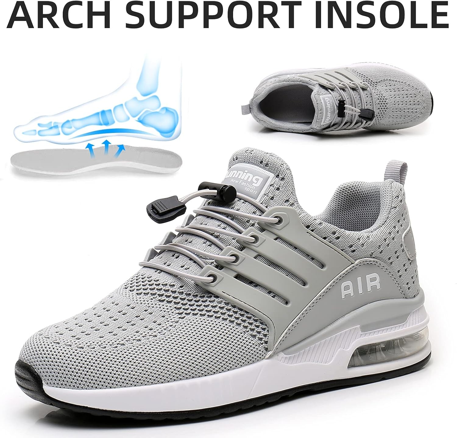 Experience Ultimate Comfort with Our Womens Lightweight Air Running Shoes - Breathable, No Tie Sneakers Perfect for Gym and Jogging!