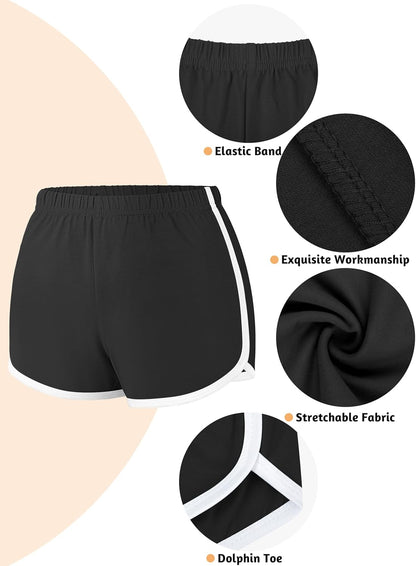 Elevate Your Workout with Our 4 Pack of Stylish Cotton Yoga Shorts - Perfect for Gym, Dance, and Lounge!